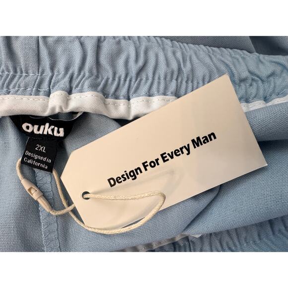 NWT OUKU Gray & Light Blue Straight Leg 2 Pair Sweatpants Size 2XL - Picture 3 of 4